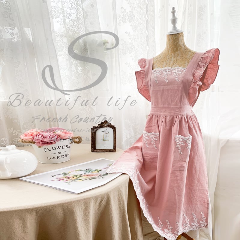 [Mother's Day gift] Cotton Apron 🌸100% cotton floral pattern, full-coverage gardening apron, suitable for flower shops and home use