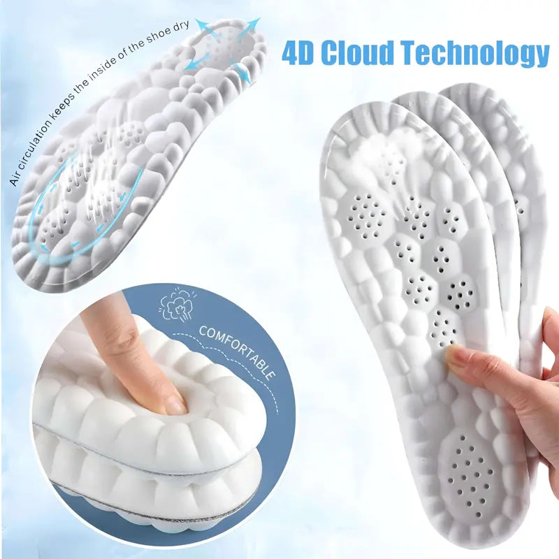 👟 Premium 4D Cloud Anti-Fatigue Insoles