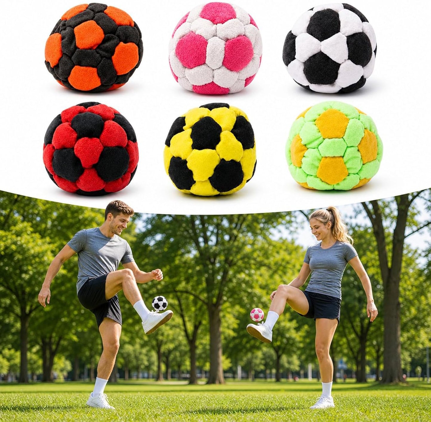 ⚽Random 1/6 Pack Soccer Hackys Footbag Sacks