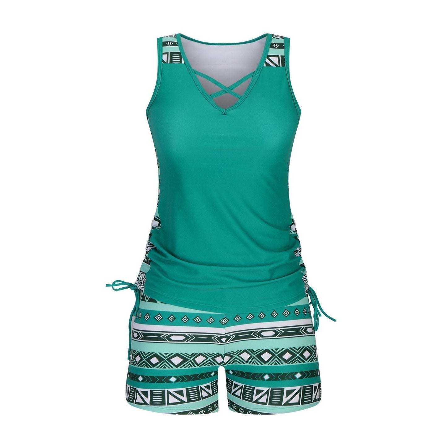 Women's Tummy Control Tankini Set with Built-In Bra & Shorts 💝