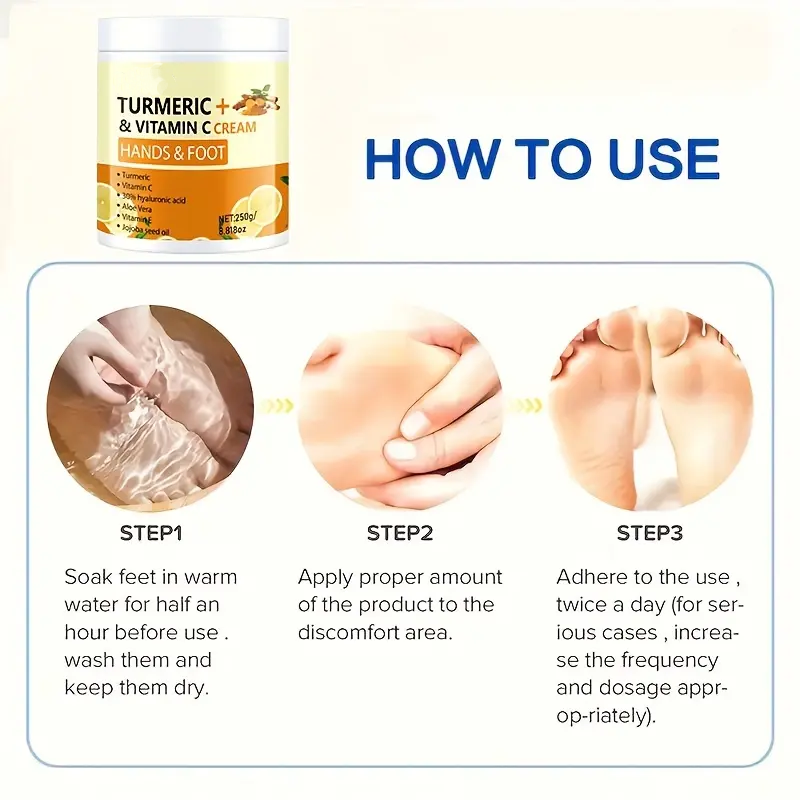 🌟 Turmeric & amp Vitamin C Hand and Foot Cream