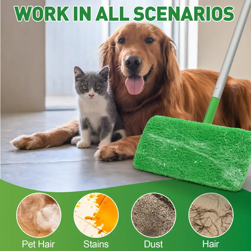💦Machine Washable Microfiber Mop Refills (8-Pack) – Reusable Heavy-Duty Flat Pads for Effortless Cleaning ✨