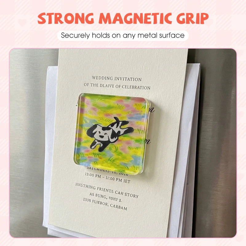 🖼️ 10-Pack DIY Clear Acrylic Fridge Magnets (2"x2")